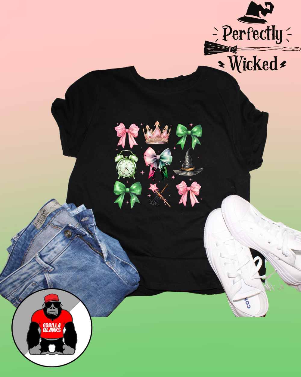Ready to Press Transfer- Movies-Wicked -Coquette Bows