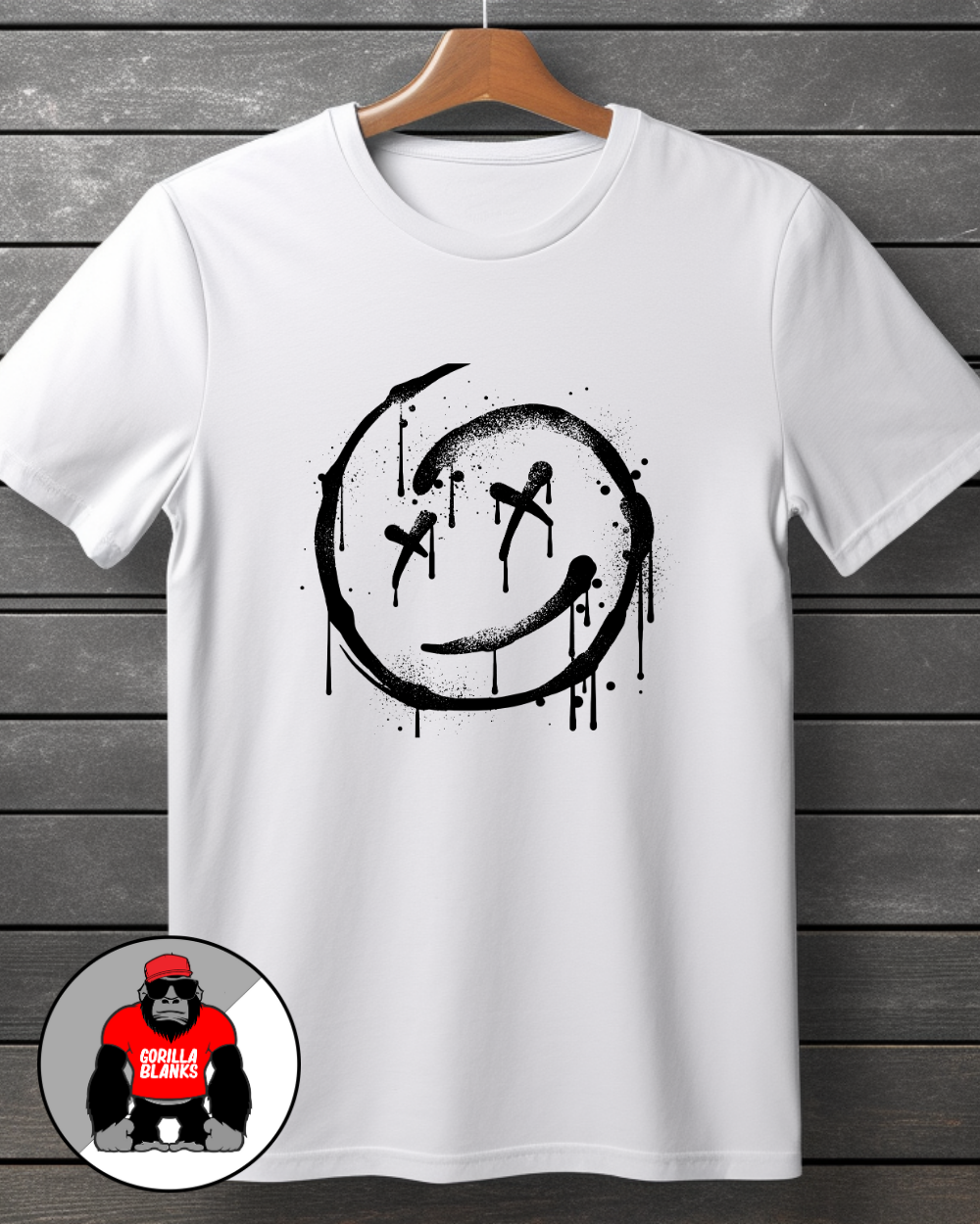 Ready to Press Transfer-Streetwear-Graffiti Smiley Face
