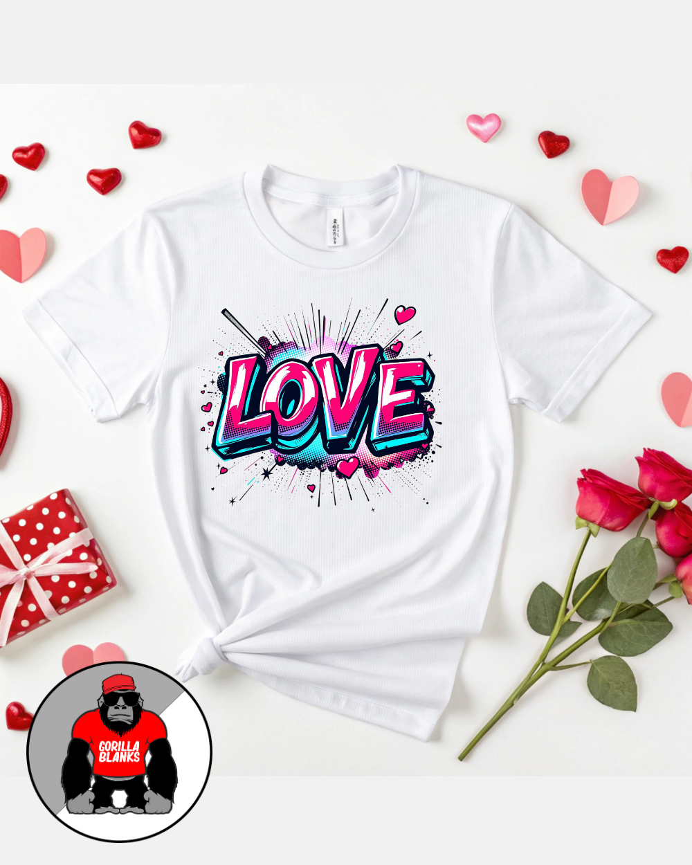 Ready to Press Transfer-Love- Pop Art Style