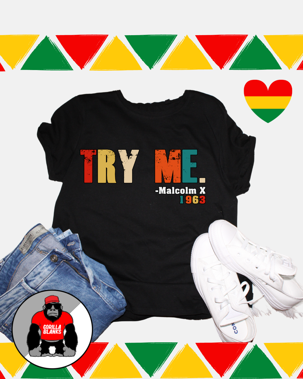 Ready to Press Transfer-Black History- Try Me. Malcolm X