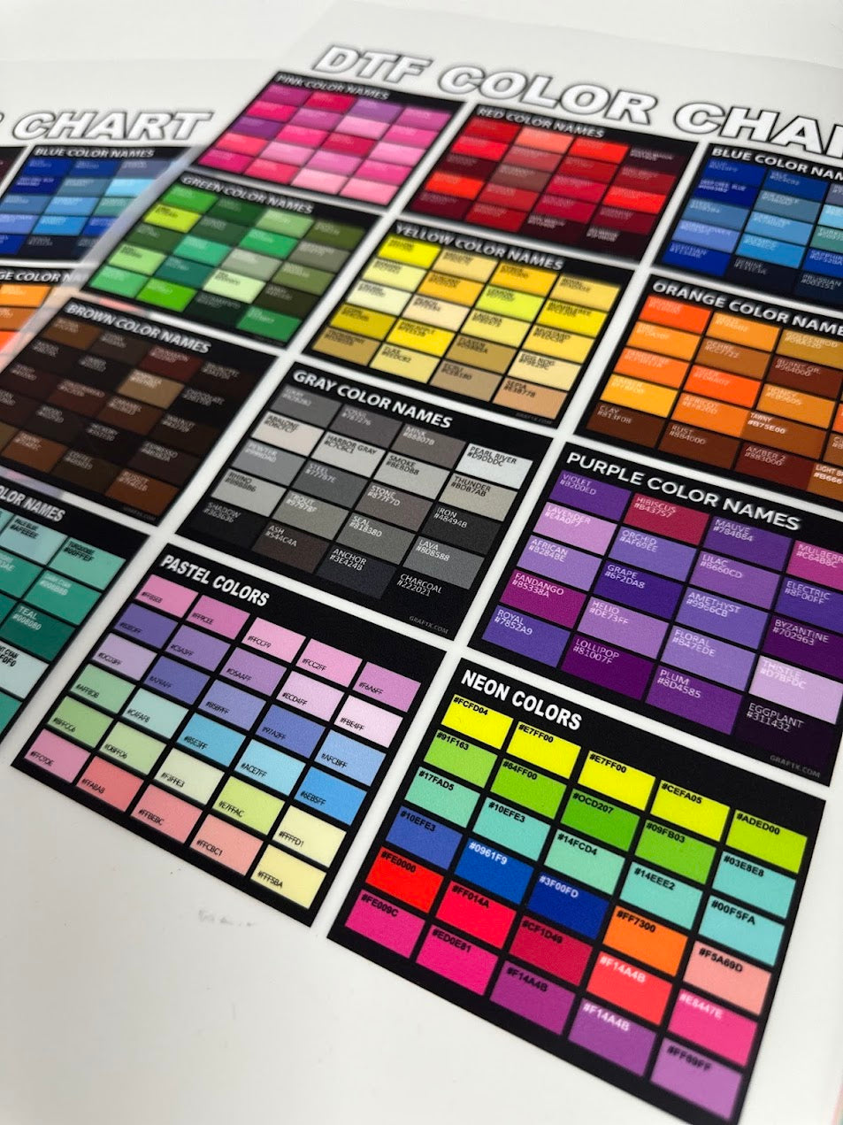 Gorilla Blanks- DTF Color Chart