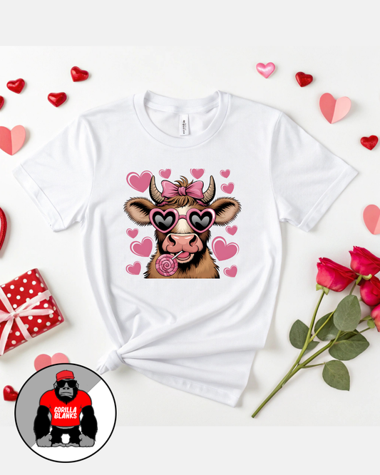 Ready to Press Transfer-Valentines- Heart Cow